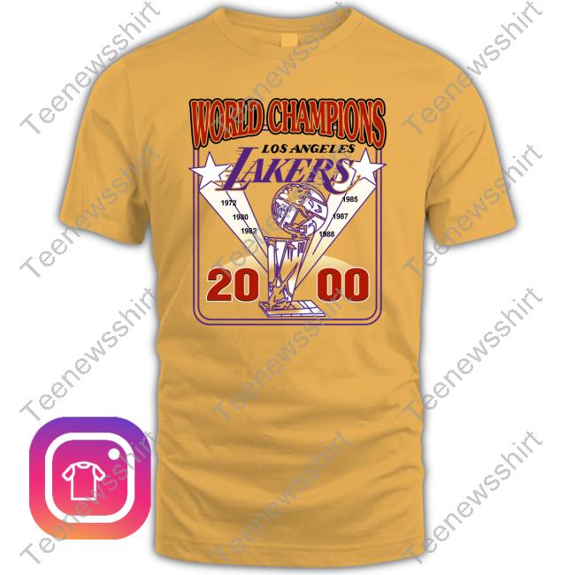 Pedro Pascal World Champions Los Angeles Lakers 2000 Tee