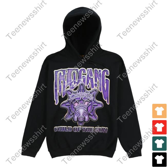 Glo Gang Worldwide Electric Purple Sun Pullover Hoodie