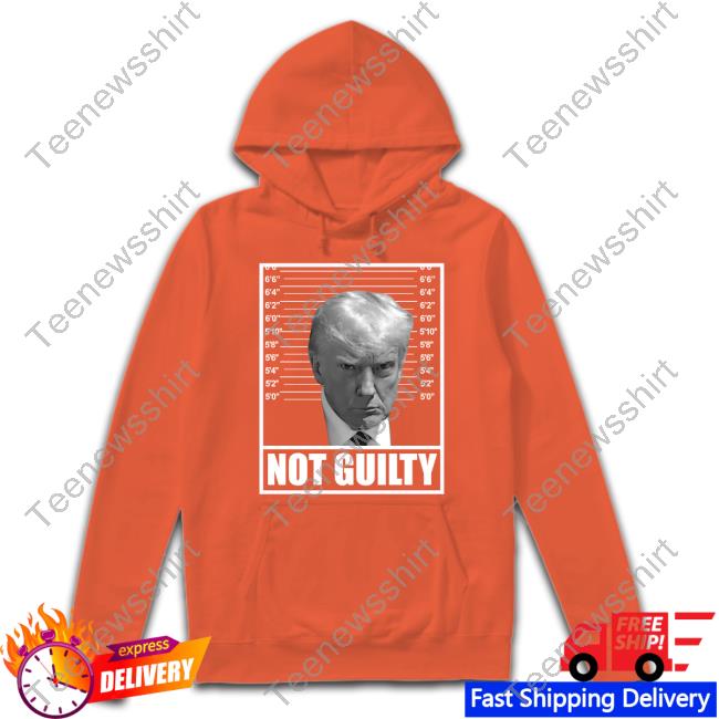 Official Hodgetwins Trump Mugshot Not Guilty Shirt